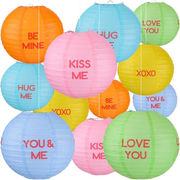 Other - 12 Pcs Valentine's Day Decoration 10 Inch Valentines Paper Lanterns Conversation